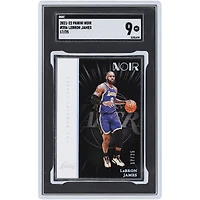 LeBron James Los Angeles Lakers 2021-22 Panini Noir Statement Edition Cadre en métal #206 #17/25 SGC Authentifié 9 Cartes