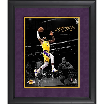 LeBron James Los Angeles Lakers Facsimile Signature Framed 11" x 14" Spotlight Photograph