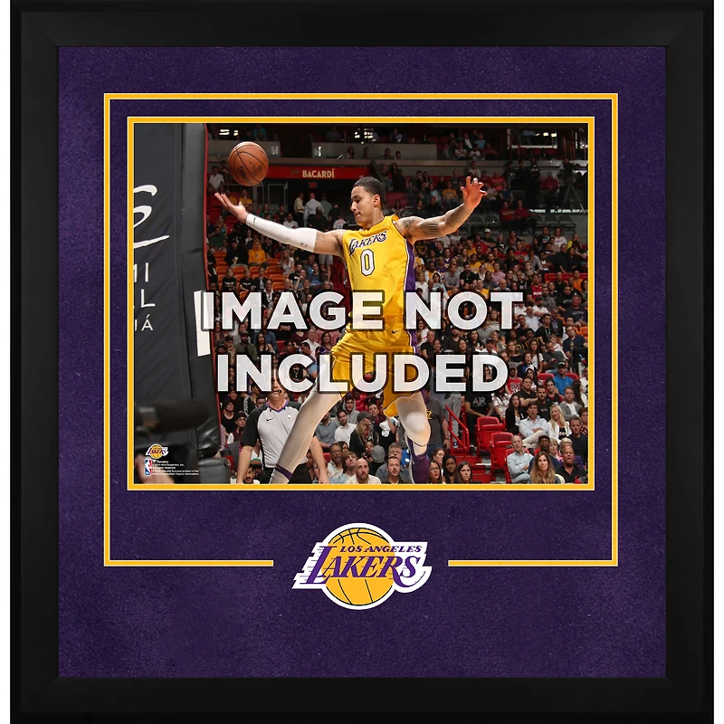Cadre d'installation horizontal de luxe 16" x 20" des Los Angeles Lakers avec logo de l'équipe