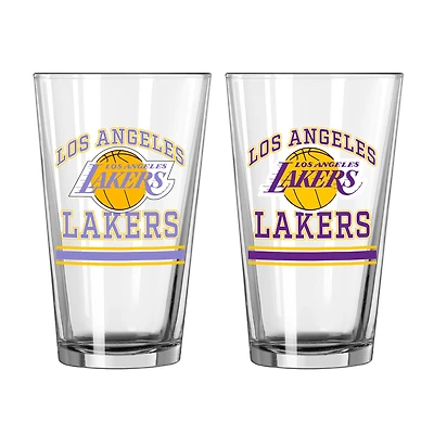 Lakers de Los Angeles 16oz. Verre à pinte, paquet de deux