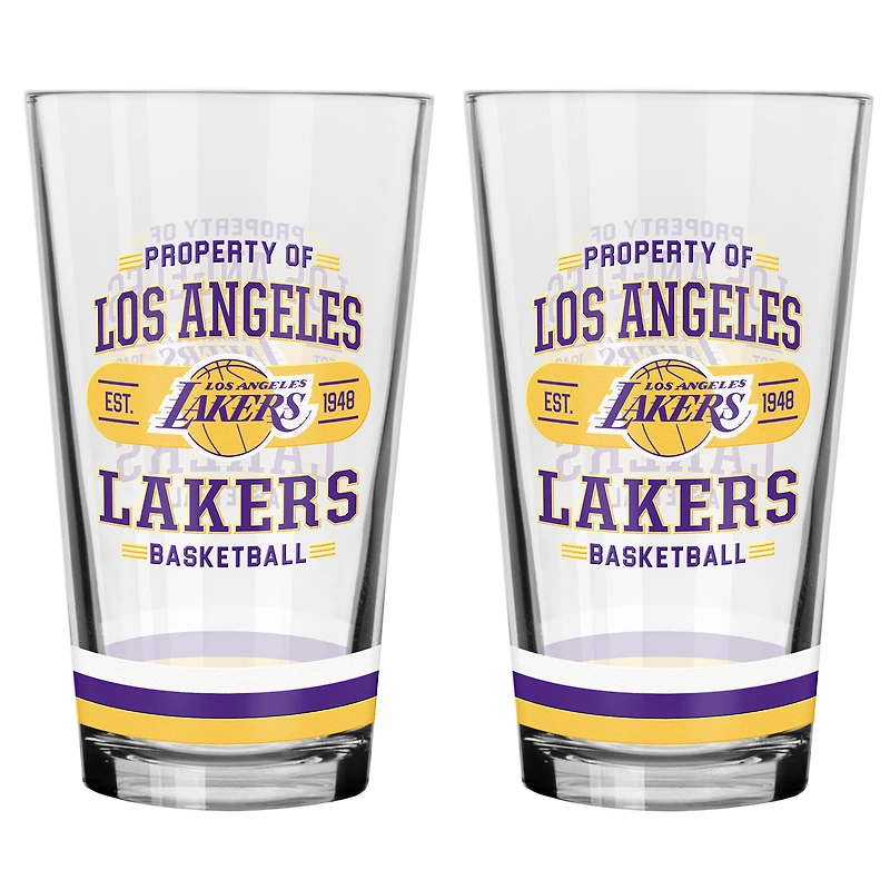 Ensemble de verres à mélange 2 pièces Los Angeles Lakers