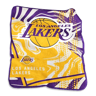Couverture Raschel tourbillonnante des Lakers de Los Angeles 50" x 60"
