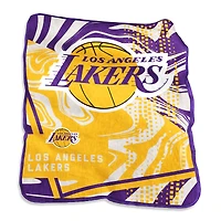 Couverture Raschel tourbillonnante des Lakers de Los Angeles 50" x 60"
