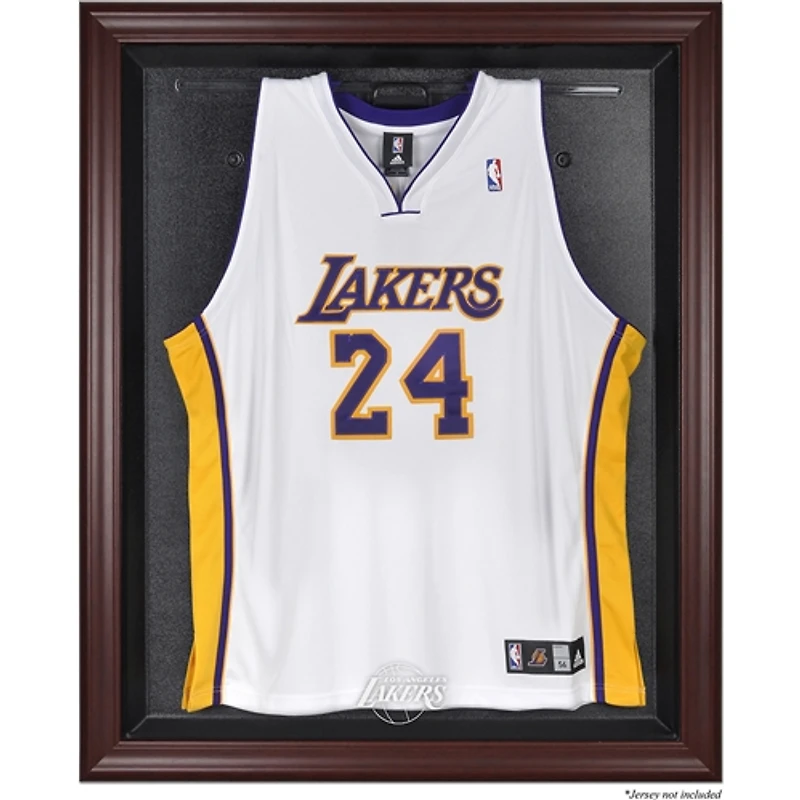 Vitrine de présentation encadrée en acajou avec logo de l'équipe des Los Angeles Lakers