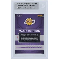 Magic Johnson Los Angeles Lakers Autographed 2015-16 Panini Prizm Ruby Wave Prizm #248 Beckett Fanatics Witnessed Authenticated Card