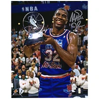 Photographie autographiée du trophée du match des étoiles de 1992 de Magic Johnson, Los Angeles Lakers, 8" x 10"