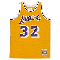 Magic Johnson Los Angeles Lakers Autographed Gold Mitchell & Ness Hardwood Classics Swingman Jersey