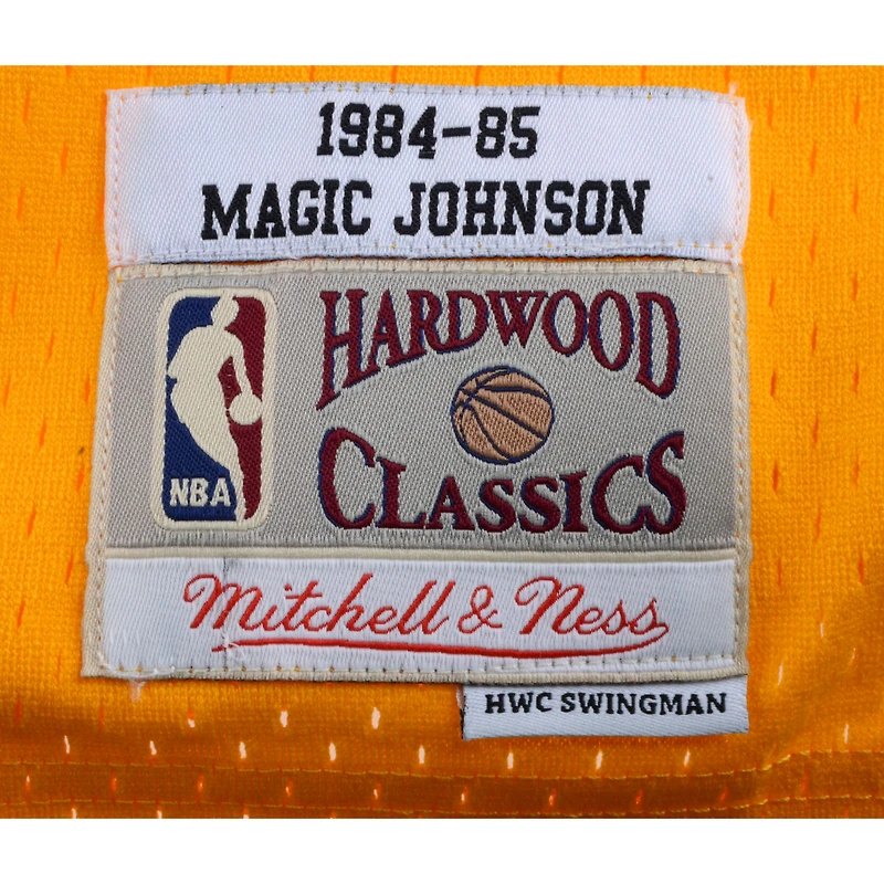 Magic Johnson Los Angeles Lakers Autographed Gold Mitchell & Ness Hardwood Classics Swingman Jersey
