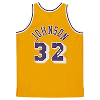 Magic Johnson Los Angeles Lakers Autographed Gold Mitchell & Ness Hardwood Classics Swingman Jersey