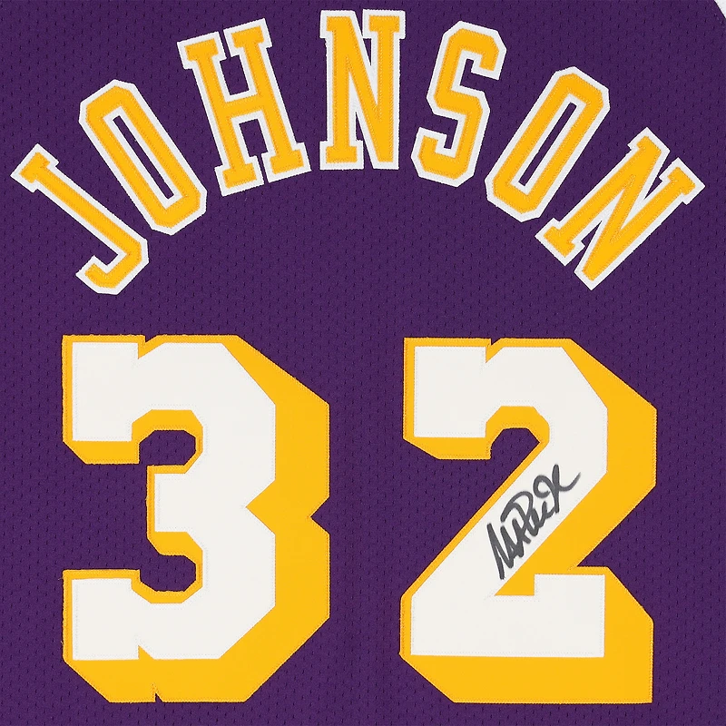 Magic Johnson Los Angeles Lakers Autographed Purple Mitchell & Ness Authentic Jersey