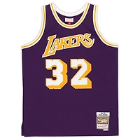 Magic Johnson Los Angeles Lakers Autographed Purple Mitchell & Ness Hardwood Classics Swingman Jersey