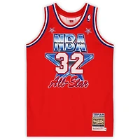 Magic Johnson Los Angeles Lakers Autographed Red Mitchell and Ness 1991 All-Star Game Authentic Jersey