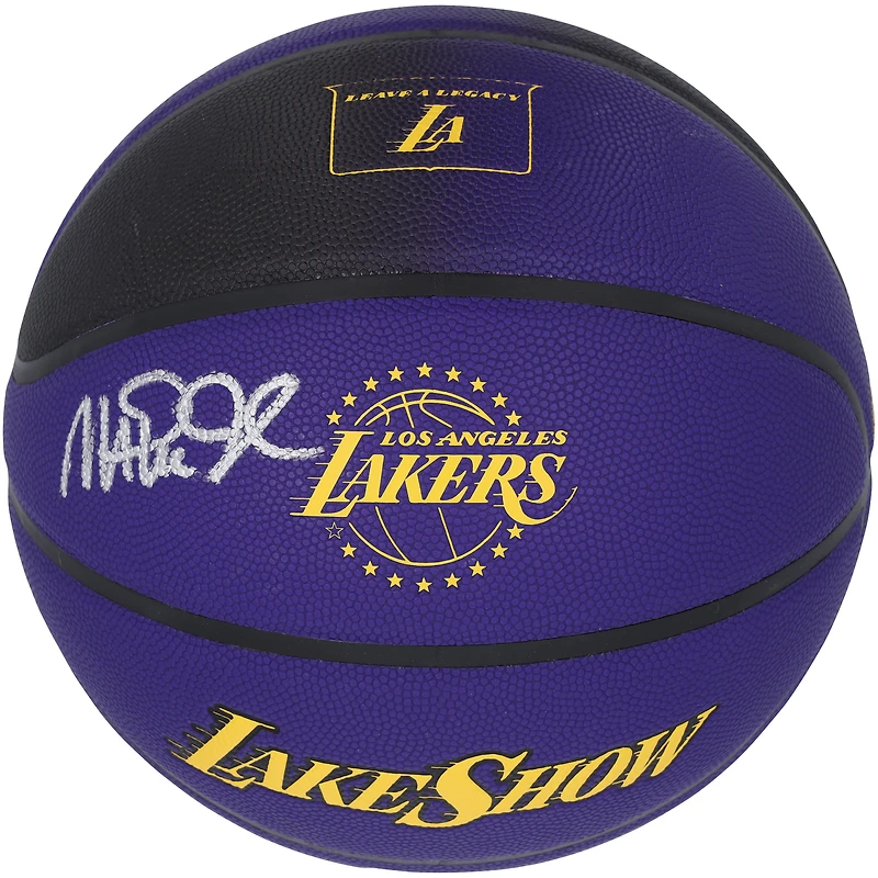 Ballon de basket-ball de collection dédicacé Wilson 2024-25 City Edition par Magic Johnson des Los Angeles Lakers