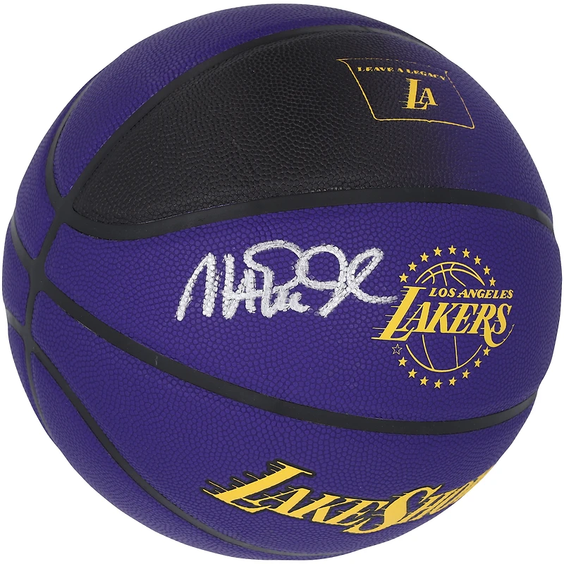 Ballon de basket-ball de collection dédicacé Wilson 2024-25 City Edition par Magic Johnson des Los Angeles Lakers