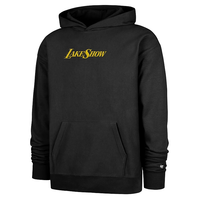 Sweat à capuche double crossover Foundation '47 noir Los Angeles Lakers 2024/25 City Edition pour homme