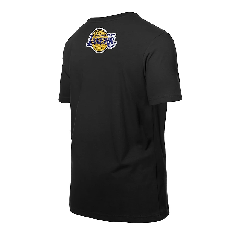 Men's New Era Black Los Angeles Lakers Premium Wordmark T-Shirt