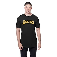 T-shirt à manches courtes premium brodé pour homme, modèle NBA New Era GCP, logo brodé, V107988, LAKERS BLK, NBA, TEEMENSCR 60758065 #3