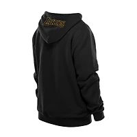 Men's New Era  Black Los Angeles Lakers Tonal Color Pop Premium Pullover Hoodie