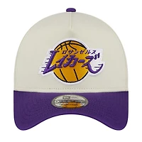 Men's New Era  Cream Los Angeles Lakers Hyperfly A-Frame 9FORTY Adjustable Hat