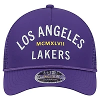 Men's New Era  Purple Los Angeles Lakers Minimalist 9FORTY M-Crown Adjustable Hat