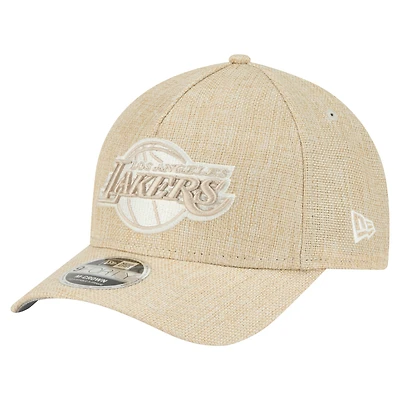 Men's New Era  Tan Los Angeles Lakers Injection Woven A-Frame 9FORTY Adjustable Hat
