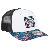 Casquette ajustable New Era blanche à motif floral Los Angeles Lakers 9SEVENTY pour homme