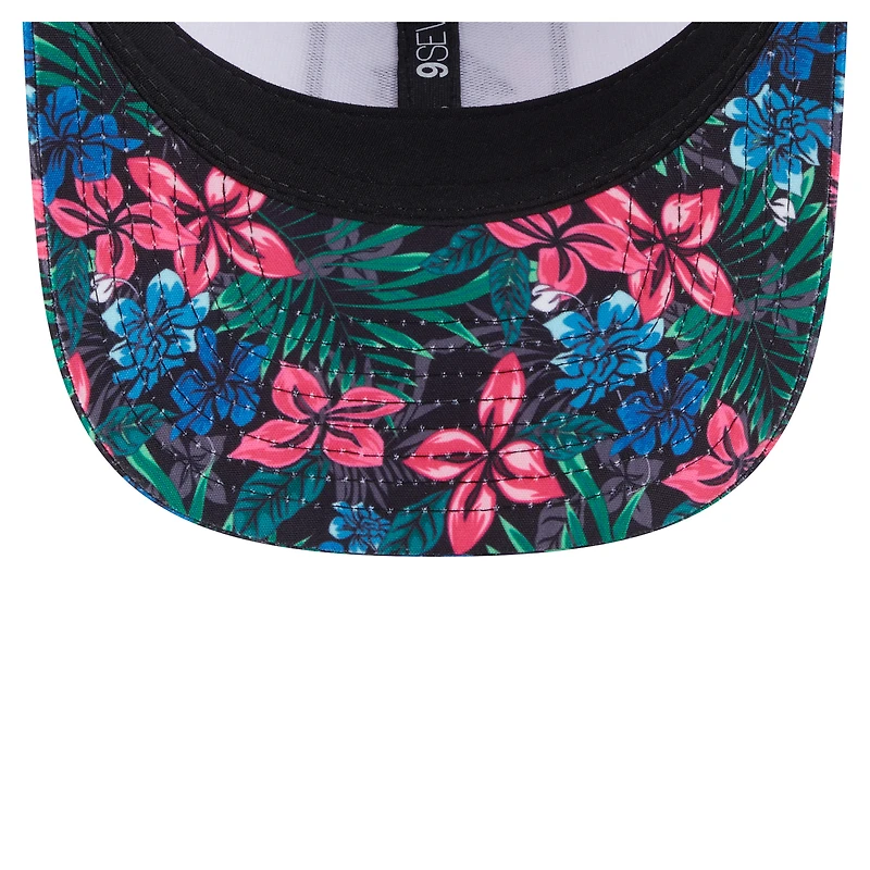 Casquette ajustable New Era blanche à motif floral Los Angeles Lakers 9SEVENTY pour homme