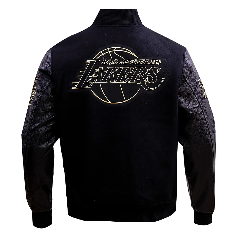 Men's Pro Standard  Black Los Angeles Lakers Full-Zip Varsity Jacket