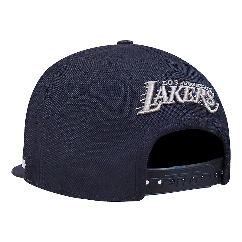Men's Pro Standard Cream Los Angeles Lakers French Terry Snapback Hat