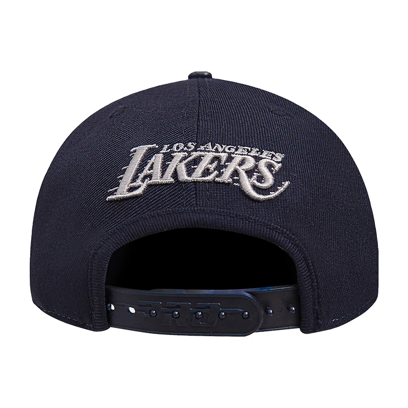 Men's Pro Standard Cream Los Angeles Lakers French Terry Snapback Hat