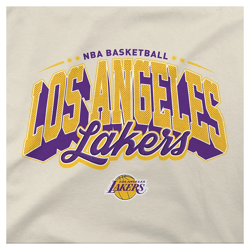 Sweat à capuche surdimensionné urbain Your Way pour homme Stadium Essentials crème Los Angeles Lakers