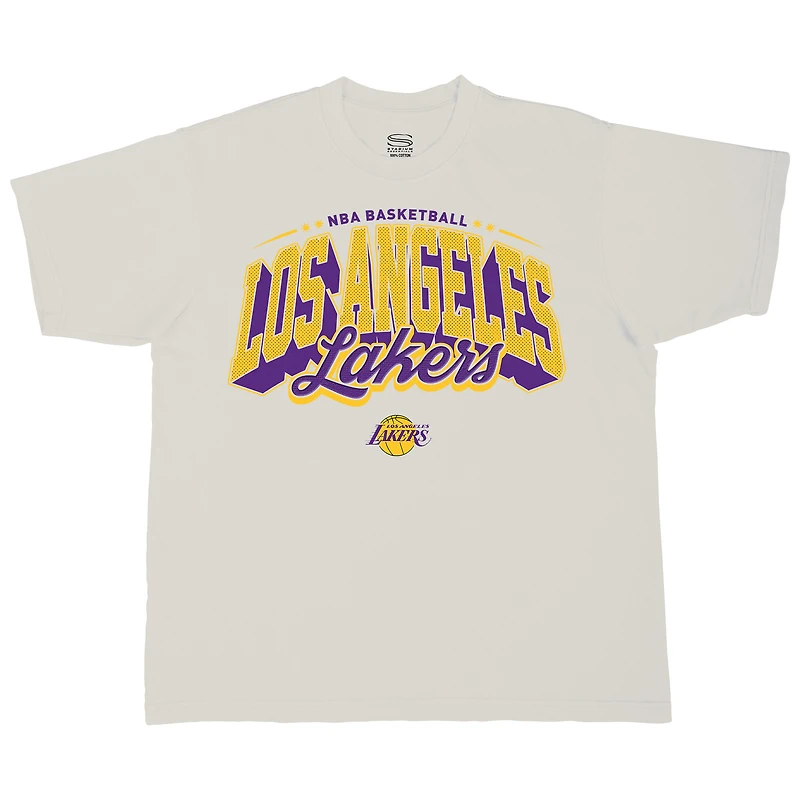 T-shirt urbain surdimensionné pour homme Stadium Essentials crème Los Angeles Lakers Your Way