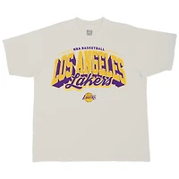 T-shirt urbain surdimensionné pour homme Stadium Essentials crème Los Angeles Lakers Your Way