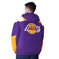 Men's Starter  Purple Los Angeles Lakers Charger Half-Zip Pullover Jacket