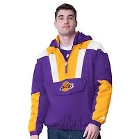 Men's Starter  Purple Los Angeles Lakers Charger Half-Zip Pullover Jacket