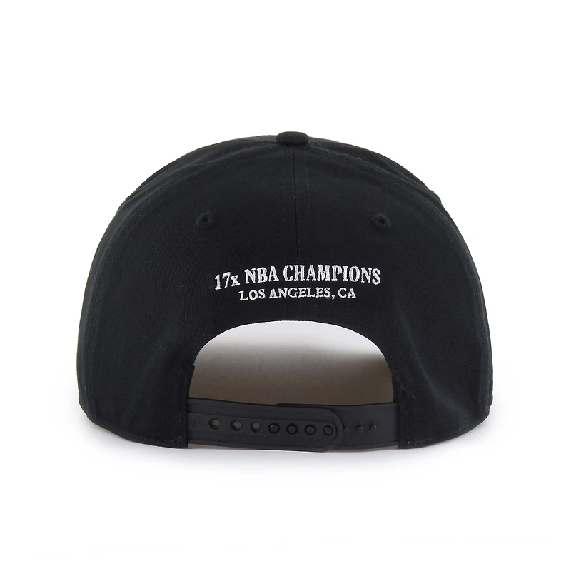 Casquette ajustable noire « 47 » des Los Angeles Lakers pour homme, Every Time Past Champs Hitch