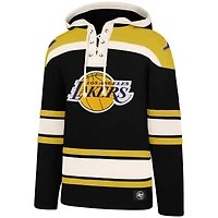 Men's '47 Black Los Angeles Lakers Lacer - Pullover Hoodie