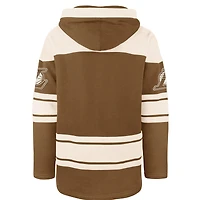 Men's '47  Brown/Cream Los Angeles Lakers Dark Fire Superior Lacer Hoodie