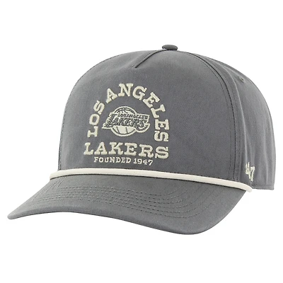 Men's '47  Charcoal Los Angeles Lakers Canyon Ranchero Hitch Adjustable Hat