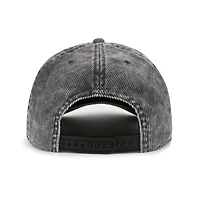 Chapeau à capuche ajustable en velours côtelé délavé à l'ancienne Los Angeles Lakers, coloris anthracite, modèle 47.