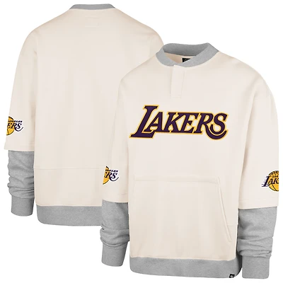 Sweat-shirt polaire double épaisseur Trifecta pour homme, collection crossover Los Angeles Lakers, couleur crème '47