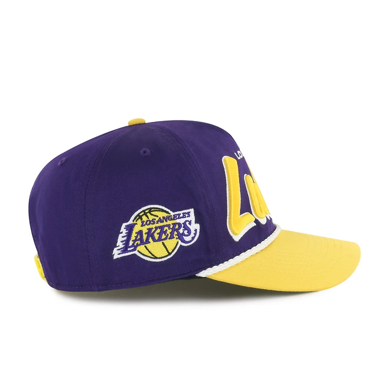 Men's '47 Purple/Gold Los Angeles Lakers Dropshadow Rope Hitch Adjustable Hat