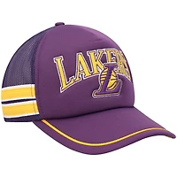 Casquette réglable de camionneur à rayures latérales '47 violettes des Lakers de Los Angeles pour hommes