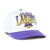 Men's '47 White/Purple Los Angeles Lakers Tribute Two-Tone Hitch Adjustable Hat