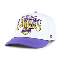 Men's '47 White/Purple Los Angeles Lakers Tribute Two-Tone Hitch Adjustable Hat