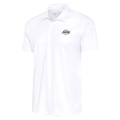 Polo Desert Dry blanc Antigua pour homme avec logo métallisé Los Angeles Lakers, taille grande et