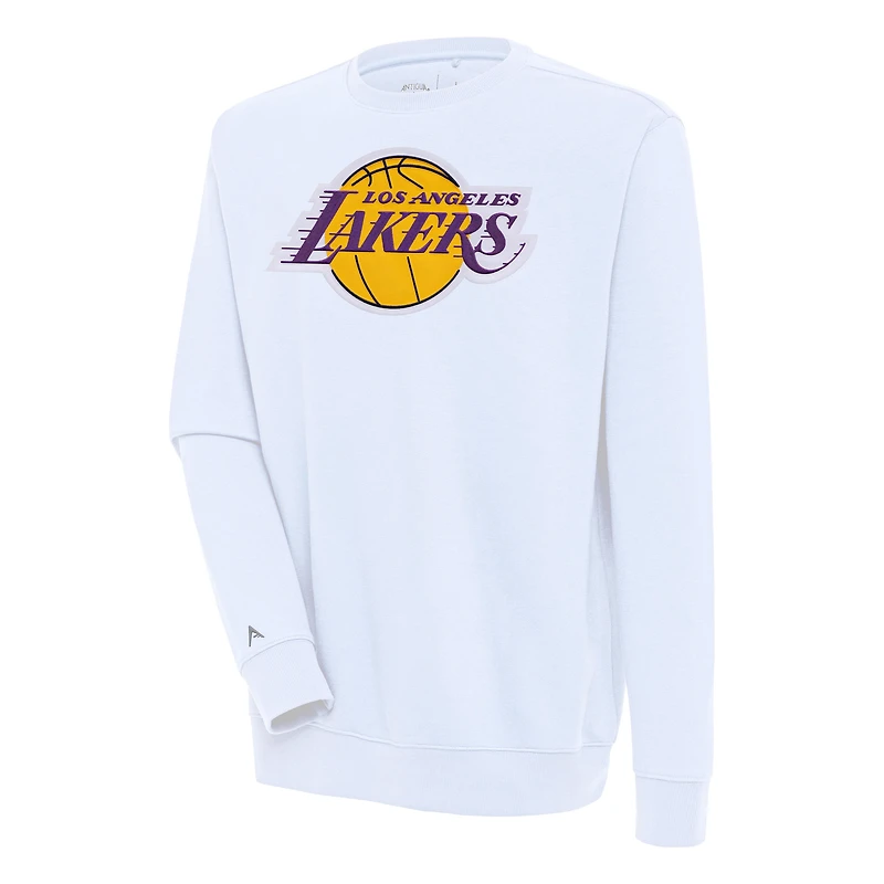 Sweat-shirt blanc Antigua pour homme avec logo Victory des Los Angeles Lakers