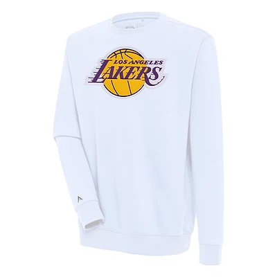 Sweat-shirt blanc Antigua pour homme avec logo Victory des Los Angeles Lakers