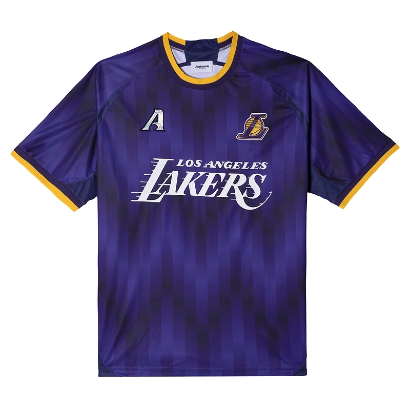 Maillot de football Authmade x NBA violet des Los Angeles Lakers pour hommes - tendance