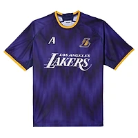 Maillot de football Authmade x NBA violet des Los Angeles Lakers pour hommes - tendance